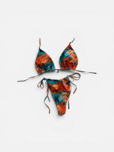 Load image into Gallery viewer, Tie-dye bikini set on a white background
