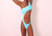 Load image into Gallery viewer, CC One Piece in Blue on a female model 

