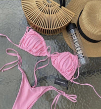 Load image into Gallery viewer, Micro Bree Bikini in Pink, Get vacay ready with a micro bikini to keep tan lines at bay, or opt for an insta-worthy look. 
