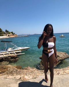 Dime Bikini in Black and White 