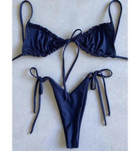 Load image into Gallery viewer, Dark Blue Micro Bree Bikini 
