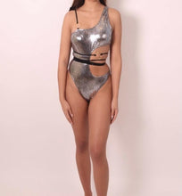 Load image into Gallery viewer, Silver Tie One Piece
