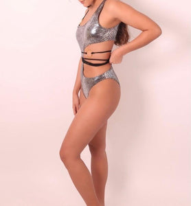 Silver Tie One Piece